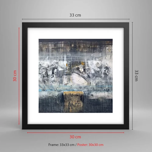 Poster in black frame - Icy Path - 30x30 cm
