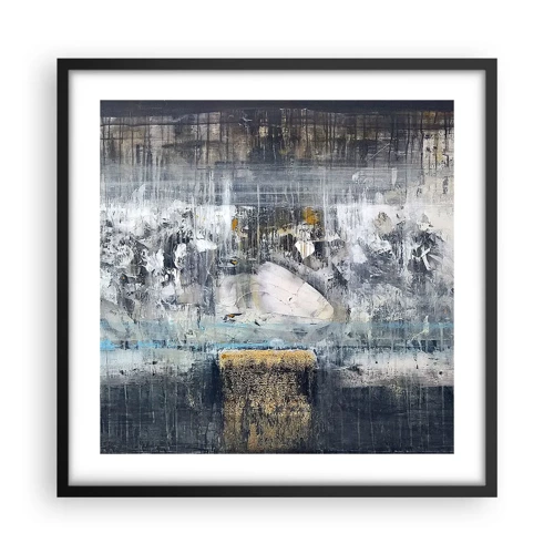 Poster in black frame - Icy Path - 50x50 cm