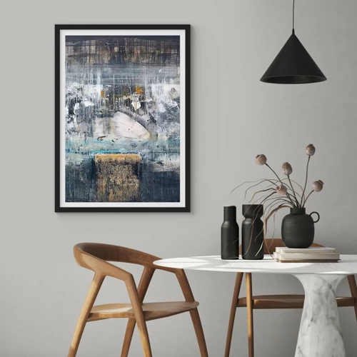 Poster in black frame - Icy Path - 50x70 cm
