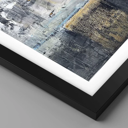 Poster in black frame - Icy Path - 70x100 cm