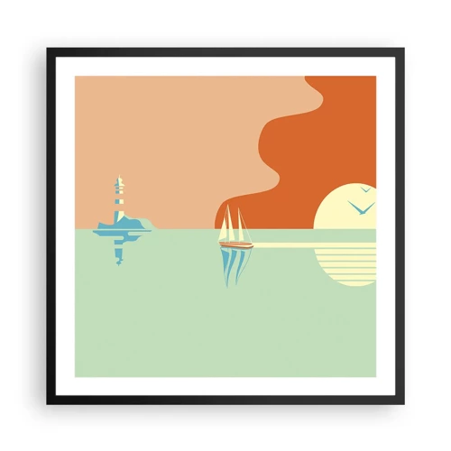 Poster in black frame - Ideal Sea Landscape - 60x60 cm