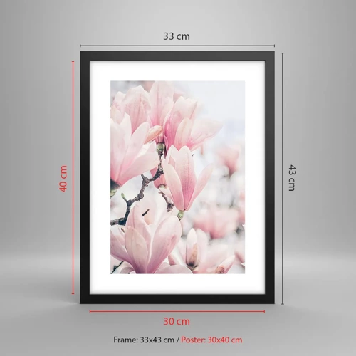 Poster in black frame - Ideal of Subtlety - 30x40 cm