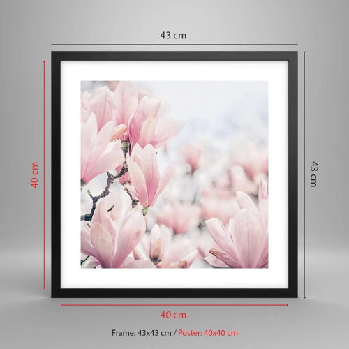 Poster in black frame - Ideal of Subtlety - 40x40 cm