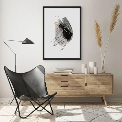 Poster in black frame - In Black and Gold - 40x50 cm