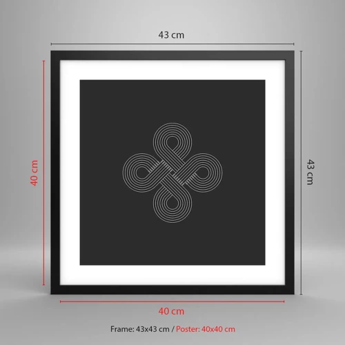 Poster in black frame - In Celtic Spirit - 40x40 cm