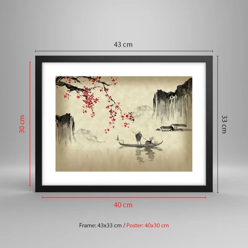 Poster in black frame - In Cherry Blossom Country - 40x30 cm