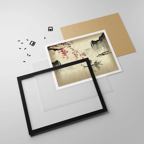 Poster in black frame - In Cherry Blossom Country - 40x30 cm