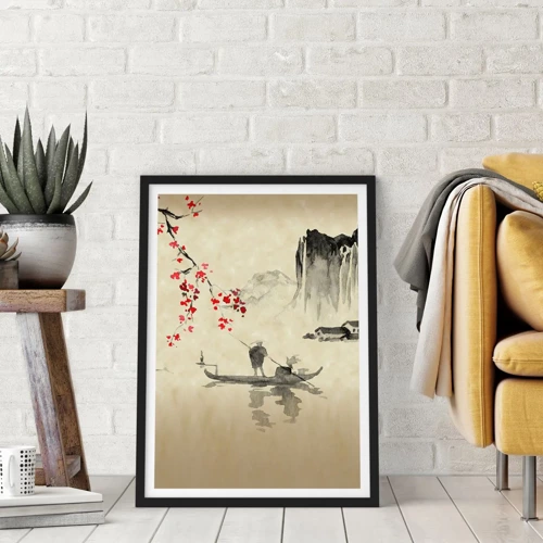 Poster in black frame - In Cherry Blossom Country - 50x70 cm