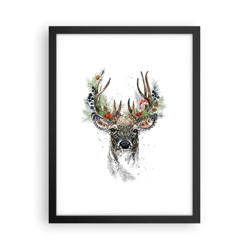 Poster in black frame - In Christmas Attire - 30x40 cm