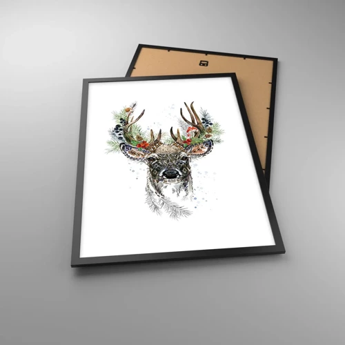 Poster in black frame - In Christmas Attire - 50x70 cm