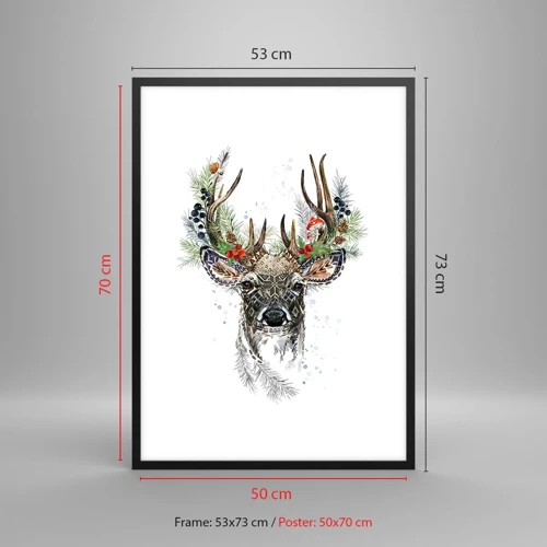 Poster in black frame - In Christmas Attire - 50x70 cm