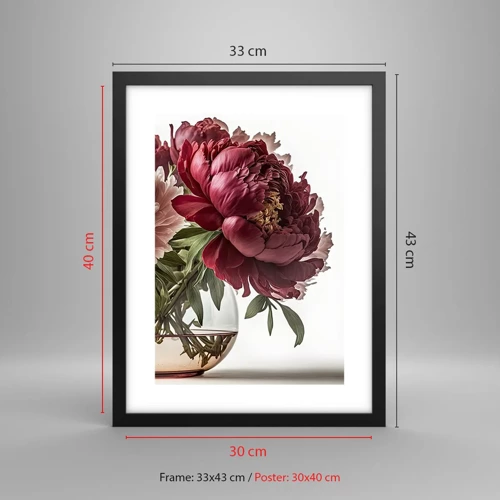 Poster in black frame - In Full Bloom of Beauty - 30x40 cm