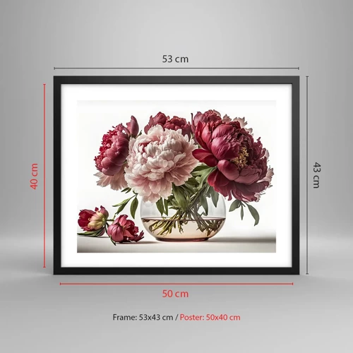 Poster in black frame - In Full Bloom of Beauty - 50x40 cm