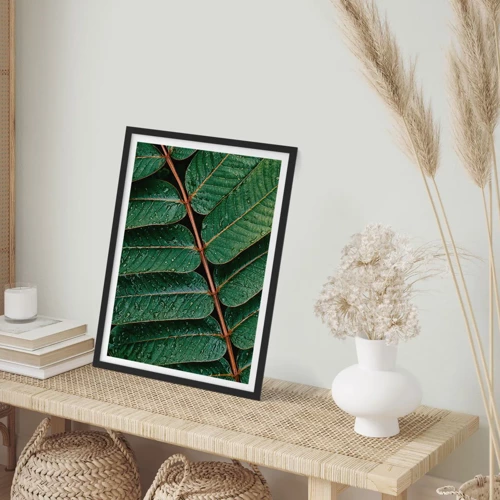 Poster in black frame - In Green Rhythm - 50x70 cm