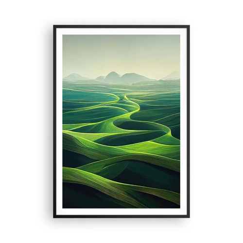 Poster in black frame - In Green Valleys - 70x100 cm