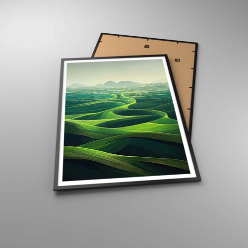 Poster in black frame - In Green Valleys - 70x100 cm