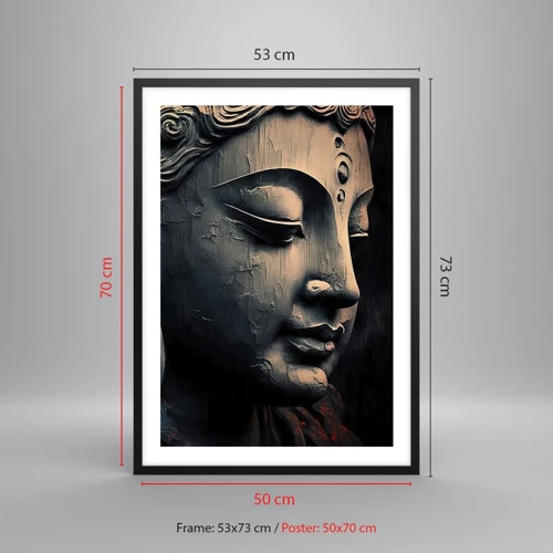 Poster in black frame - In Harmony with the World - 50x70 cm