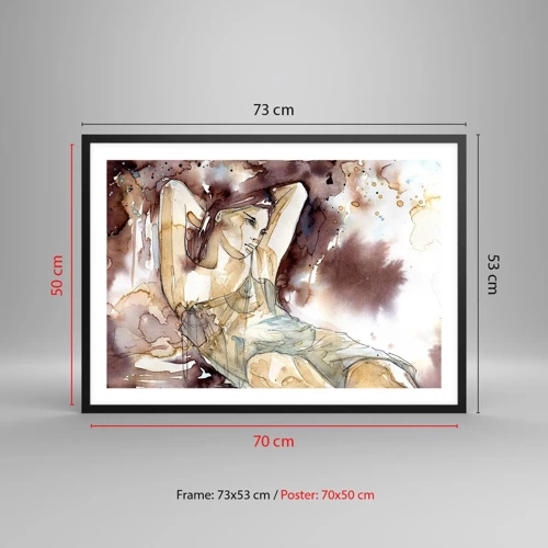 Poster in black frame - In Lilly's Mood - 70x50 cm