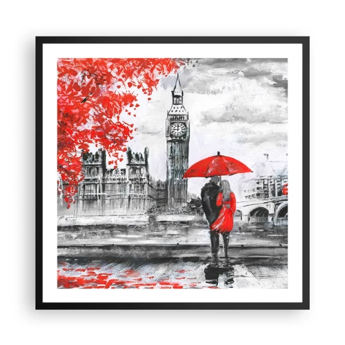 Poster in black frame - In Love with London - 60x60 cm