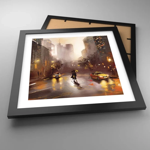 Poster in black frame - In New York Lights - 30x30 cm