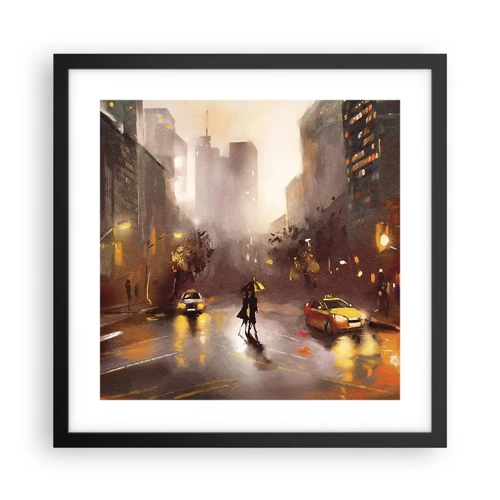 Poster in black frame - In New York Lights - 40x40 cm