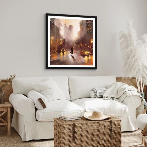 Poster in black frame - In New York Lights - 40x40 cm