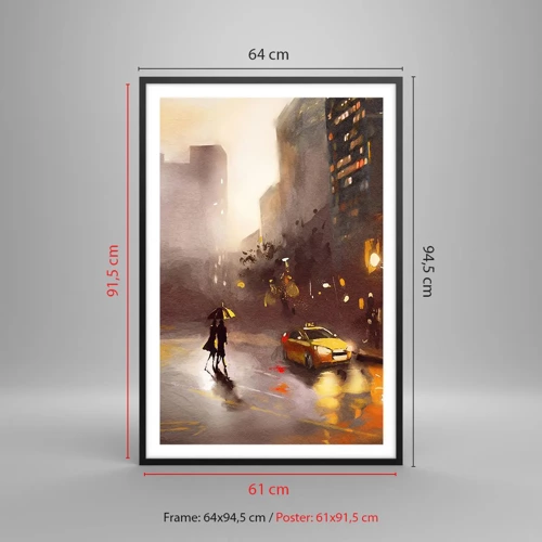 Poster in black frame - In New York Lights - 61x91 cm