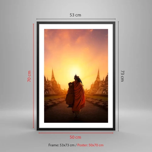 Poster in black frame - In Peace through Eternity - 50x70 cm