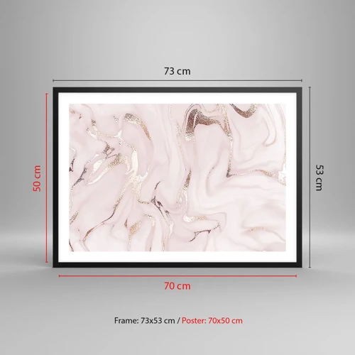 Poster in black frame - In Pink - 70x50 cm