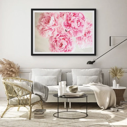 Poster in black frame - In Pink  Splendour - 50x40 cm