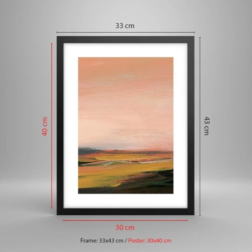 Poster in black frame - In Pink Tones - 30x40 cm