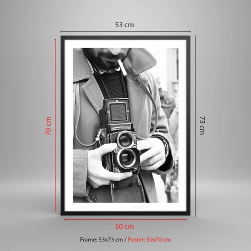 Poster in black frame - In Retro Style - 50x70 cm