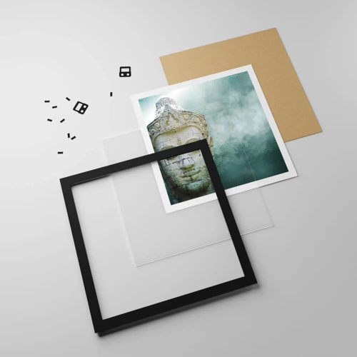 Poster in black frame - In Search of Light - 50x50 cm