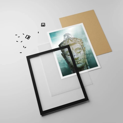 Poster in black frame - In Search of Light - 50x70 cm