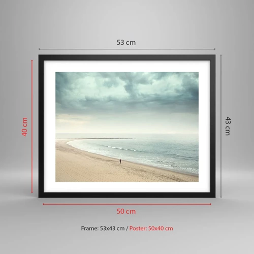 Poster in black frame - In Search of Quiet - 50x40 cm