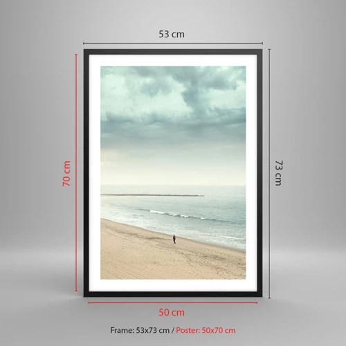 Poster in black frame - In Search of Quiet - 50x70 cm