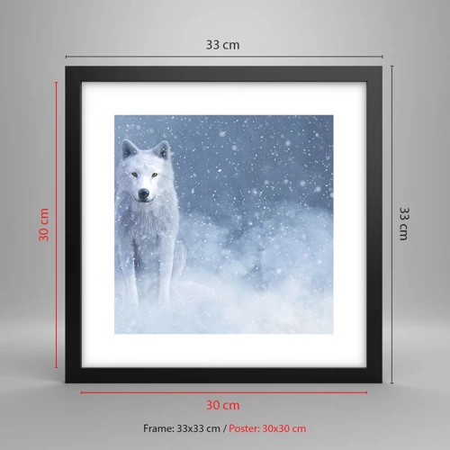 Poster in black frame - In Winter Spirit - 30x30 cm