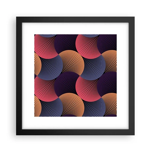 Poster in black frame - In a Circular Rhythm - 30x30 cm