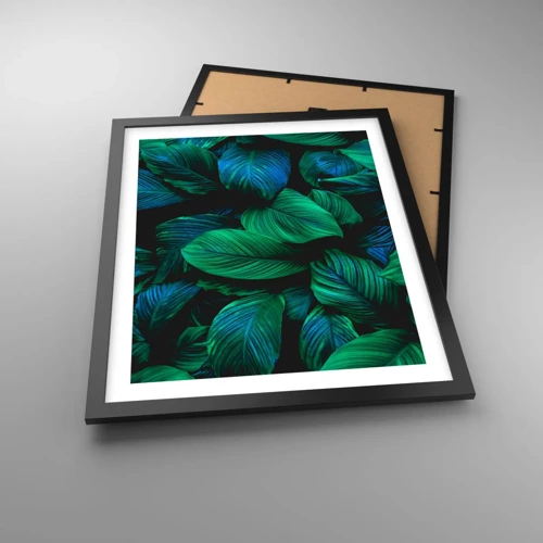Poster in black frame - In a Green Crowd - 40x50 cm