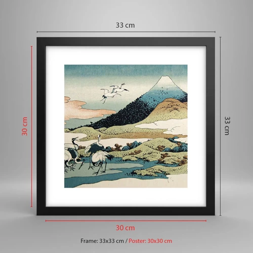 Poster in black frame - In a Japanese Spirit - 30x30 cm