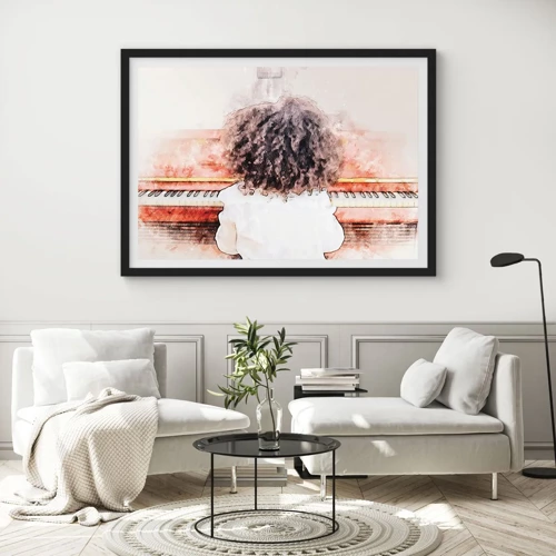 Poster in black frame - In a New World - 100x70 cm