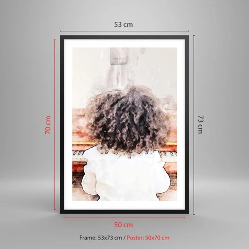 Poster in black frame - In a New World - 50x70 cm