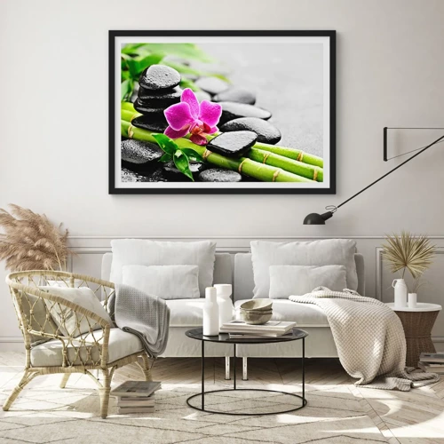 Poster in black frame - In a Peaceful Balance - 70x50 cm