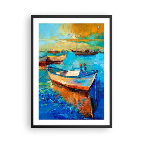 Poster in black frame - In a Southern Bay - 50x70 cm