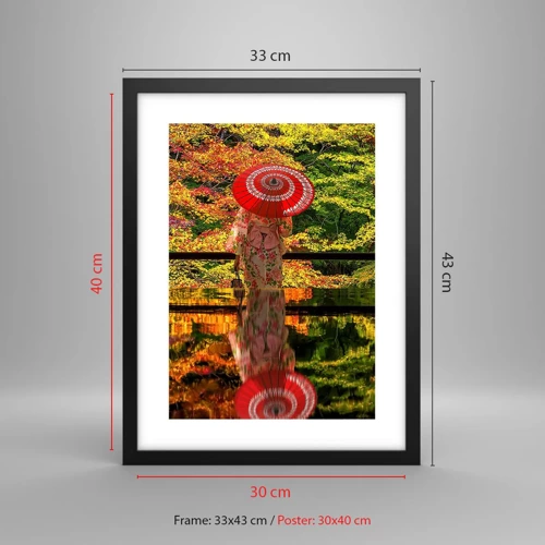 Poster in black frame - In a Temple of Nature - 30x40 cm