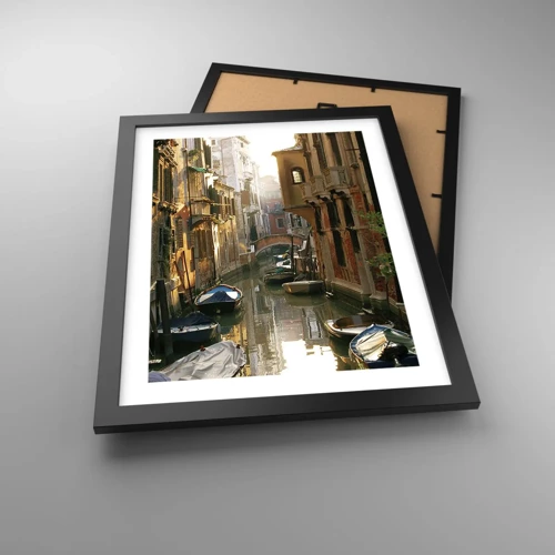 Poster in black frame - In a Venetian Alley - 30x40 cm