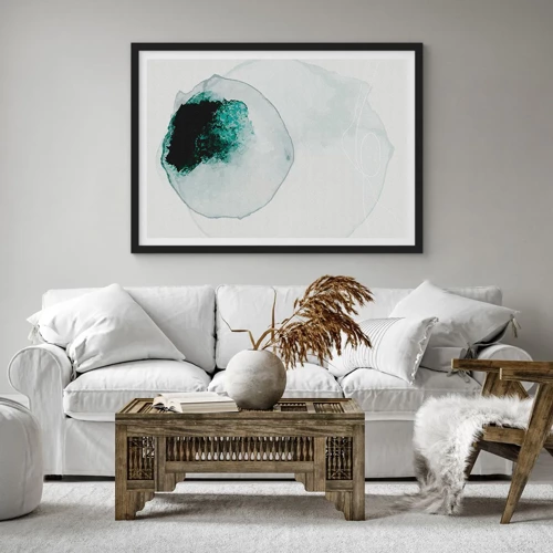 Poster in black frame - In a Waterdrop - 100x70 cm