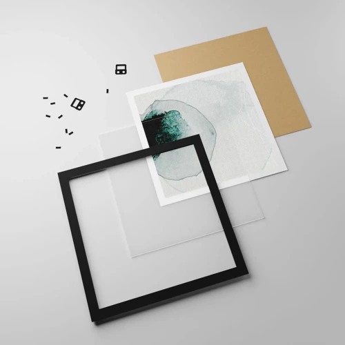 Poster in black frame - In a Waterdrop - 50x50 cm