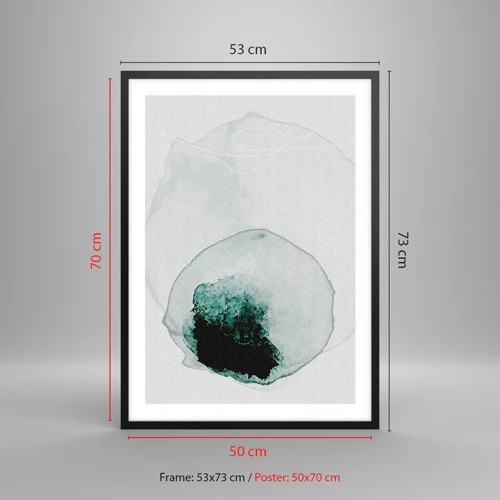 Poster in black frame - In a Waterdrop - 50x70 cm