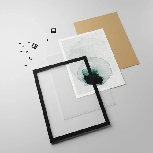 Poster in black frame - In a Waterdrop - 50x70 cm